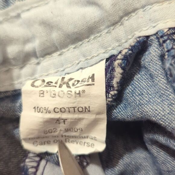 Oshkosh bgosh vintage denim blue overalls size 4T - Picture 2 of 8